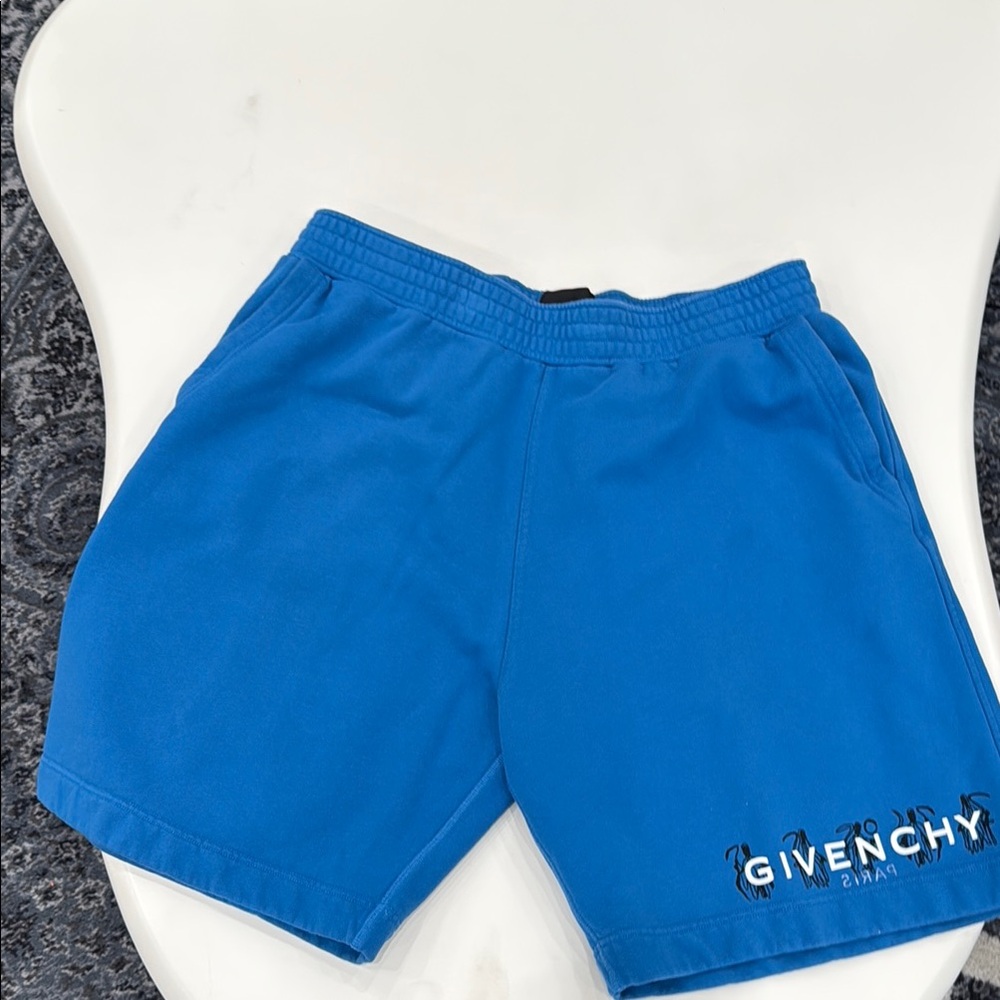 Givenchy Vibrant Blue Logo Shorts